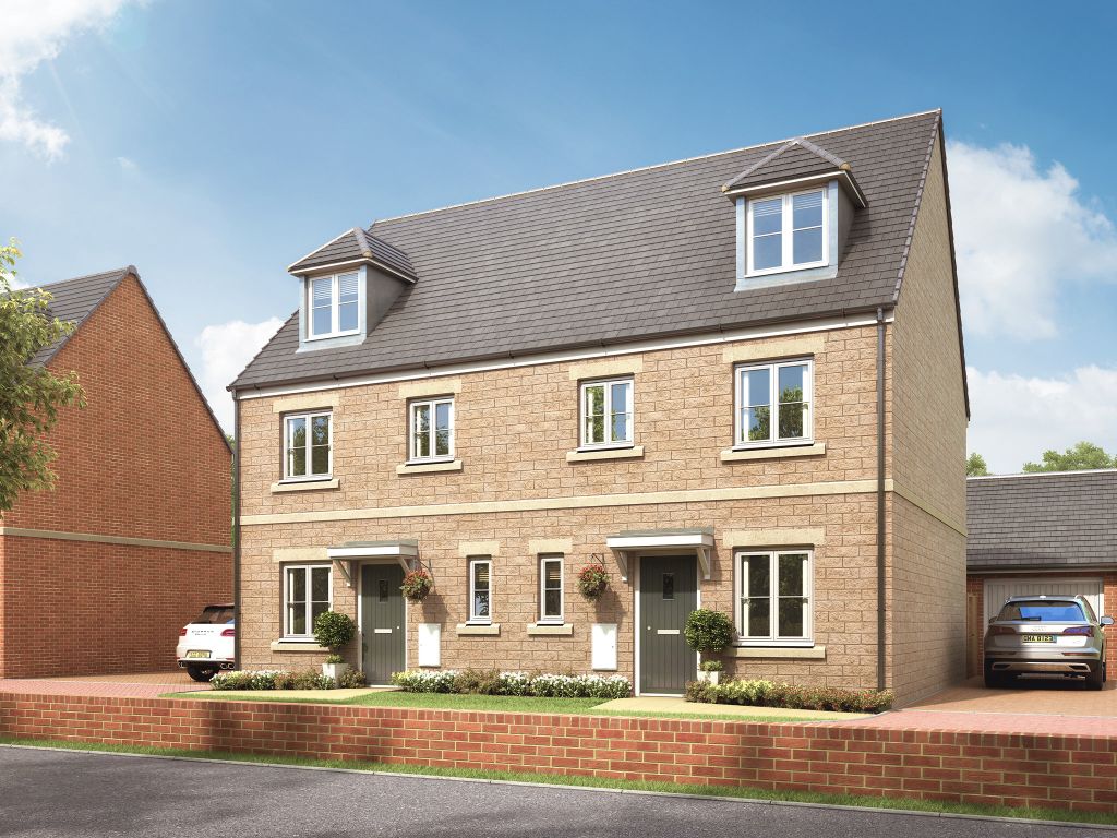 New home, 4 bed semi-detached house for sale in "The Dorney" at Desborough Road, Rothwell, Kettering NN14, £299,950