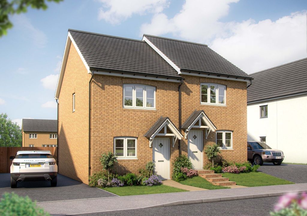 New home, 2 bed semi-detached house for sale in "The Hawthorn" at Peacock Drive, Sawtry, Huntingdon PE28, £268,000