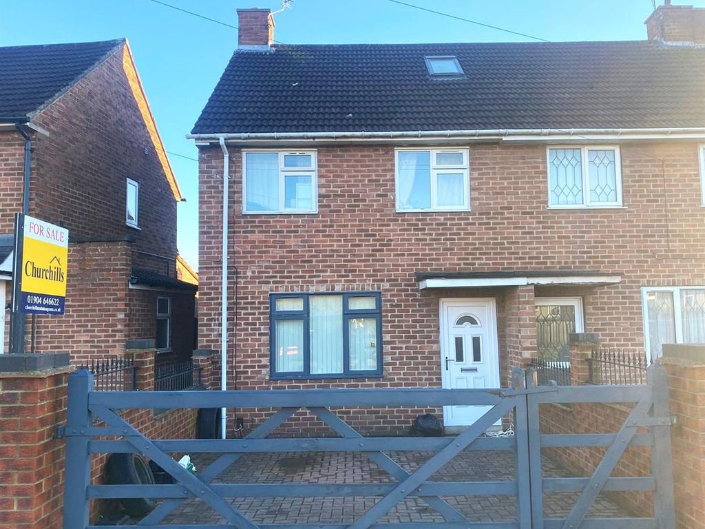 3 bed semi-detached house for sale in Marston Avenue, York YO26, £250,000