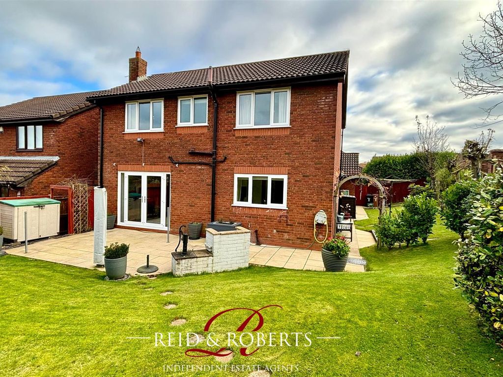 4 bed detached house for sale in Powys Close, Buckley CH7, £380,000