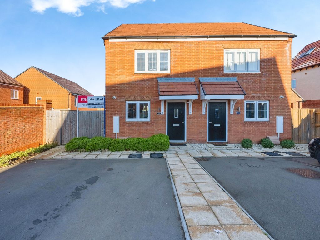 2 bed semi-detached house for sale in Dragonfly Crescent, Bedford, Bedfordshire MK40, £280,000