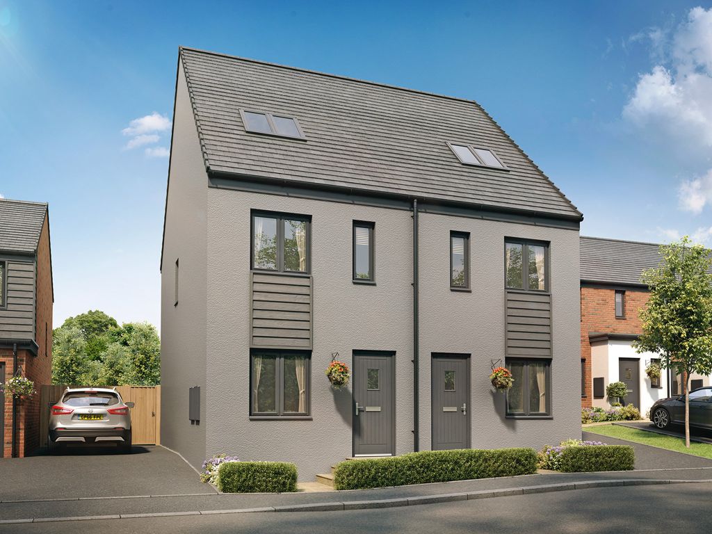 New home, 3 bed semi-detached house for sale in "The Bickleigh" at Church Road, Old St. Mellons, Cardiff CF3, £304,995
