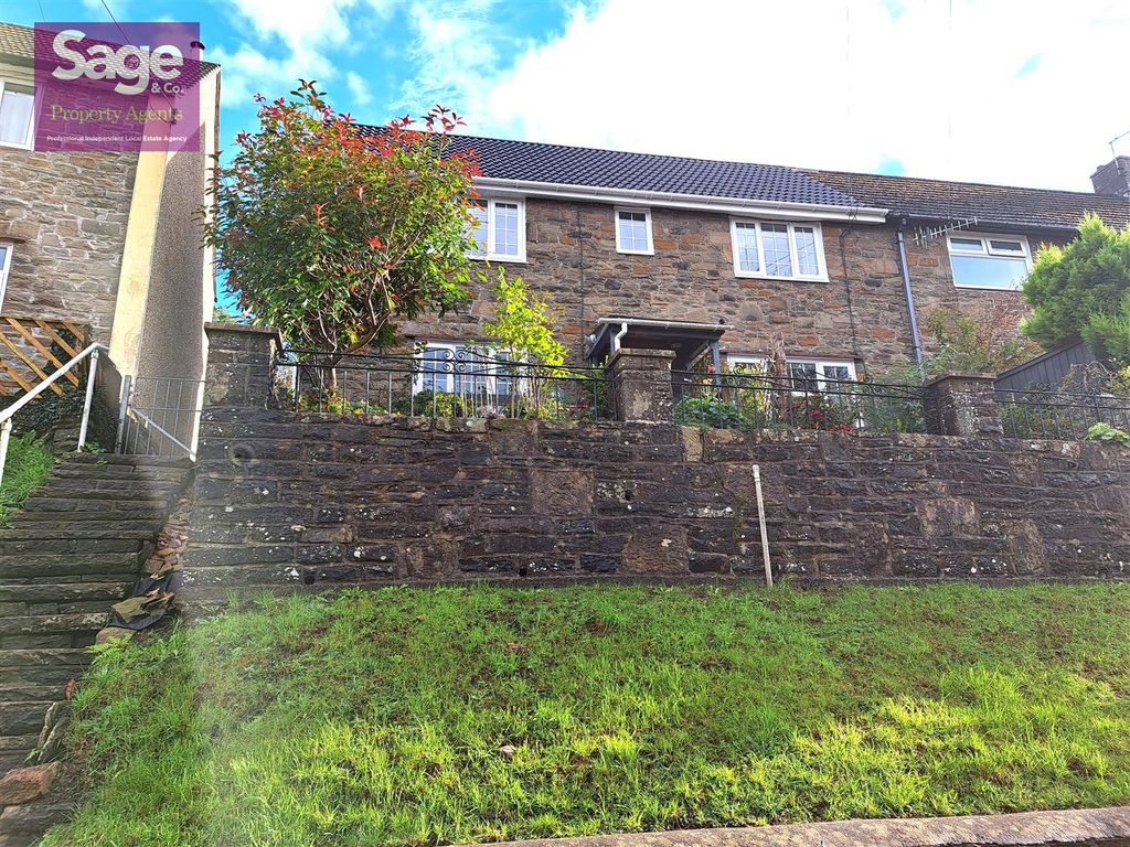 3 bed end terrace house for sale in Penrhiw Terrace, Abercarn, Newport NP11, £184,950