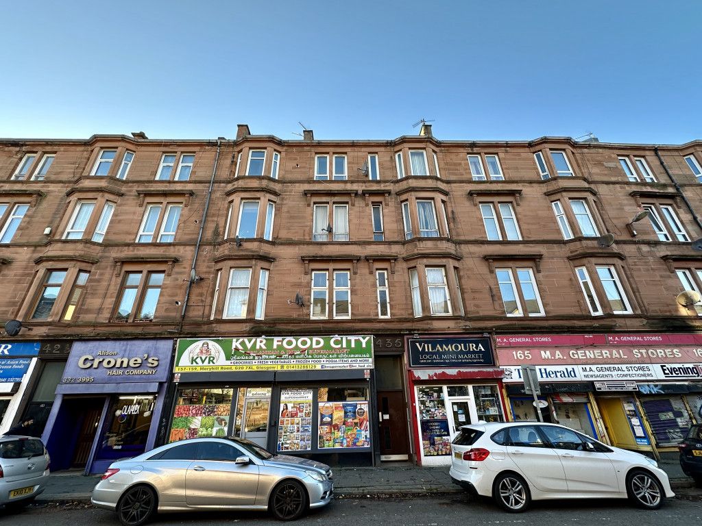 1 bed flat for sale in 3/2, 161 Maryhill Road G20, £89,000