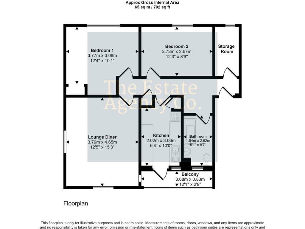 2 bed flat for sale in 19E Cunninghame Road, Kilbarchan, Johnstone PA10, £68,000