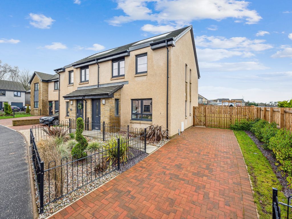 New home, 3 bed semi-detached house for sale in Orchid Park, Plean, Stirling FK7, £224,000