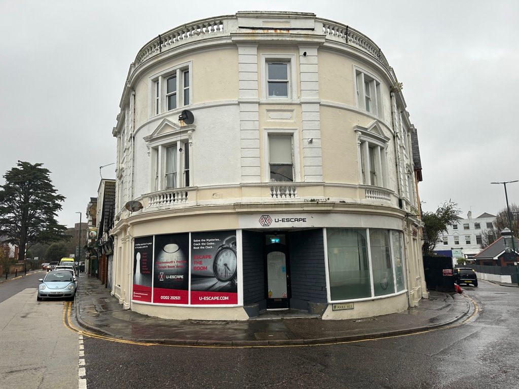 Retail premises to let in The Corner House, 1-3 Poole Hill, Bournemouth, Dorset BH2, £18,000 pa