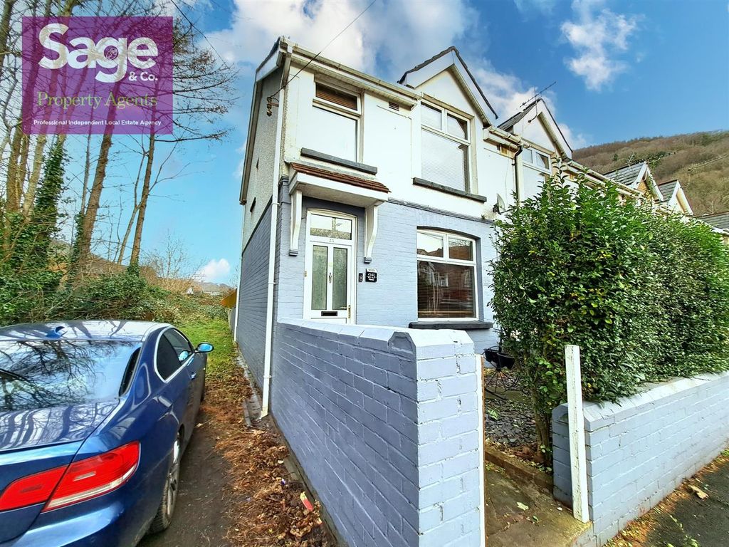 3 bed end terrace house for sale in Marne Street, Cwmcarn, Cross Keys, Newport NP11, £165,000