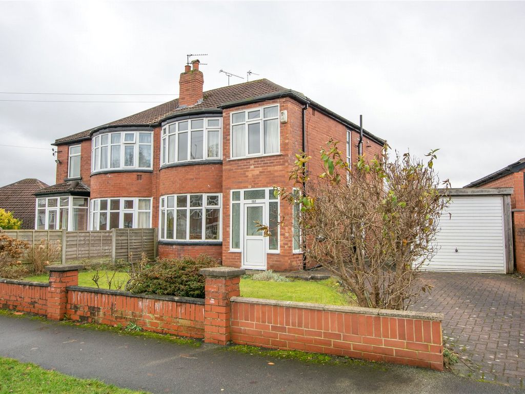 3 bed semi-detached house for sale in West Park Drive West, Roundhay, Leeds LS8, £370,000