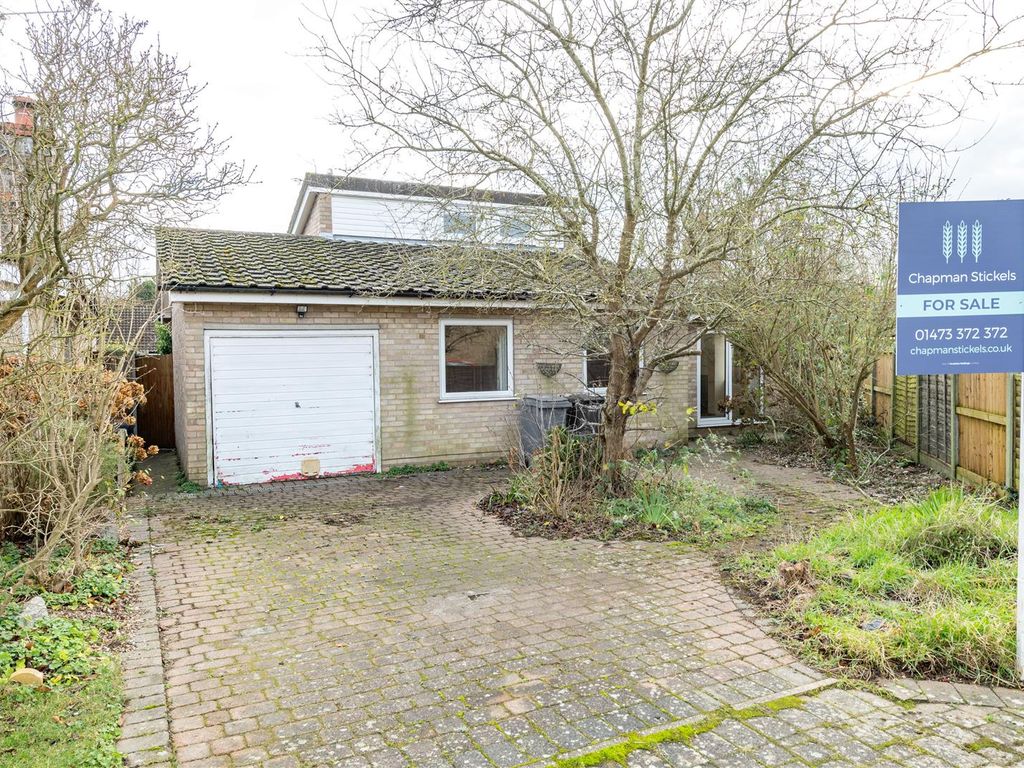 3 bed detached bungalow for sale in 13 Heath Close, Polstead Heath, Suffolk CO6, £300,000