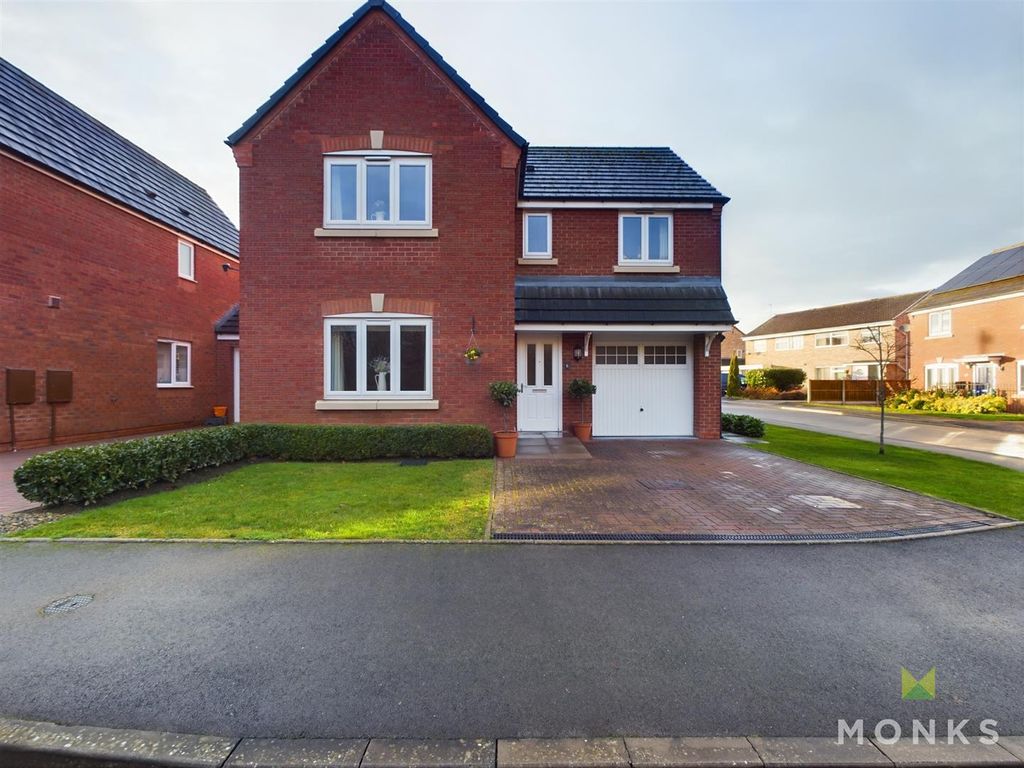4 bed detached house for sale in Holgate Drive, Sundorne Grove, Shrewsbury SY1, £328,950