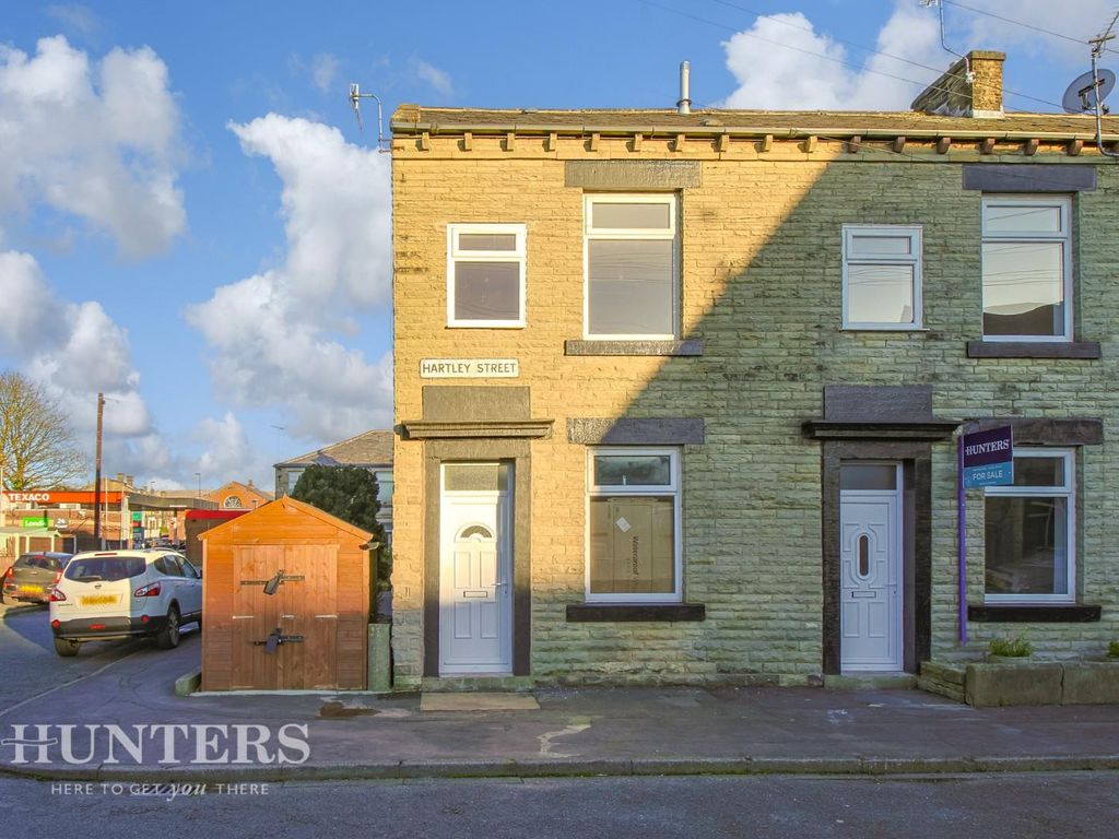 3 bed end terrace house for sale in Hartley Street, Littleborough OL15, £160,000