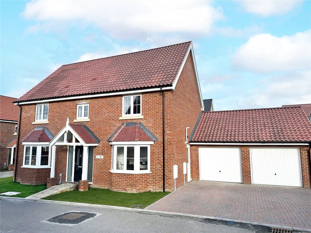 New home, 4 bed detached house for sale in Swardeston, Norwich, Norfolk NR14, £500,000