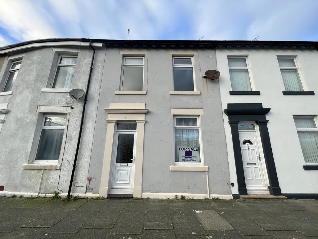 3 bed terraced house for sale in Enfield Road, Blackpool FY1, £77,500
