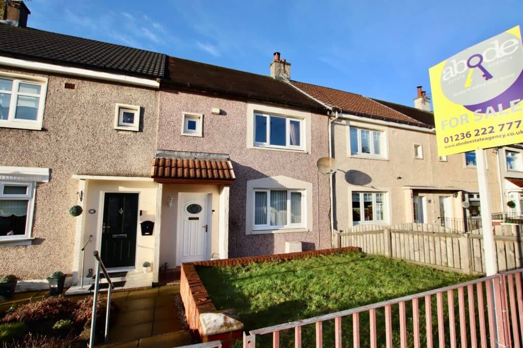 2 bed terraced house for sale in Park Road, Calderbank, Airdrie ML6, £99,999