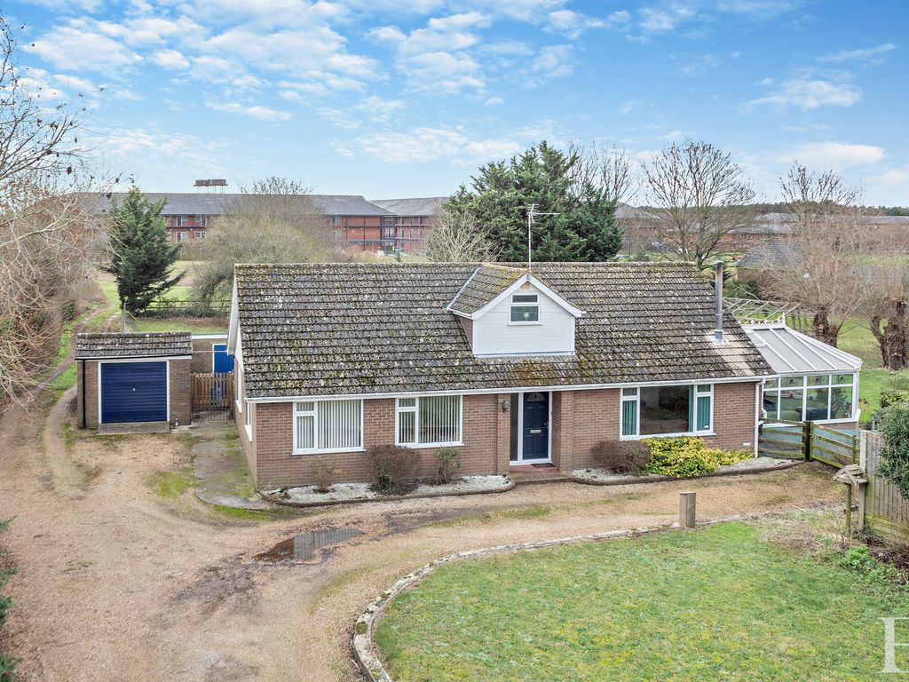 5 bed detached bungalow for sale in Stock Corner, Beck Row, Bury St. Edmunds IP28, £750,000