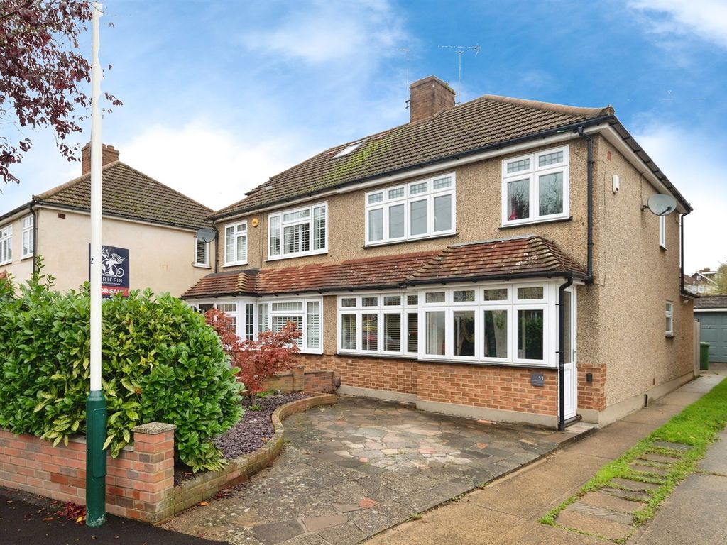 3 bed semi-detached house for sale in Nightingale Avenue, Cranham, Upminster RM14, £450,000