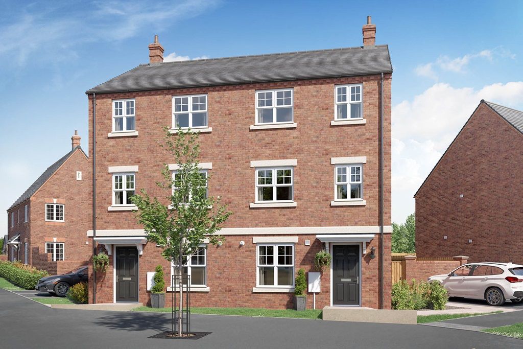 New home, 4 bed terraced house for sale in "The Chelbury - Plot 212" at Widdowson Way, Barton Seagrave, Kettering NN15, £300,000