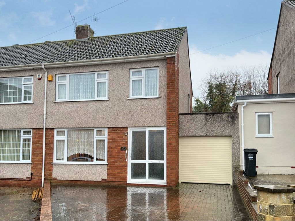 3 bed semi-detached house for sale in Davin Crescent, Pill, North Somerset BS20, £325,000