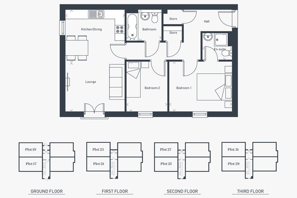 New home, 2 bed flat for sale in Foxglove Way, Balby, Doncaster, South Yorkshire DN4, £37,125