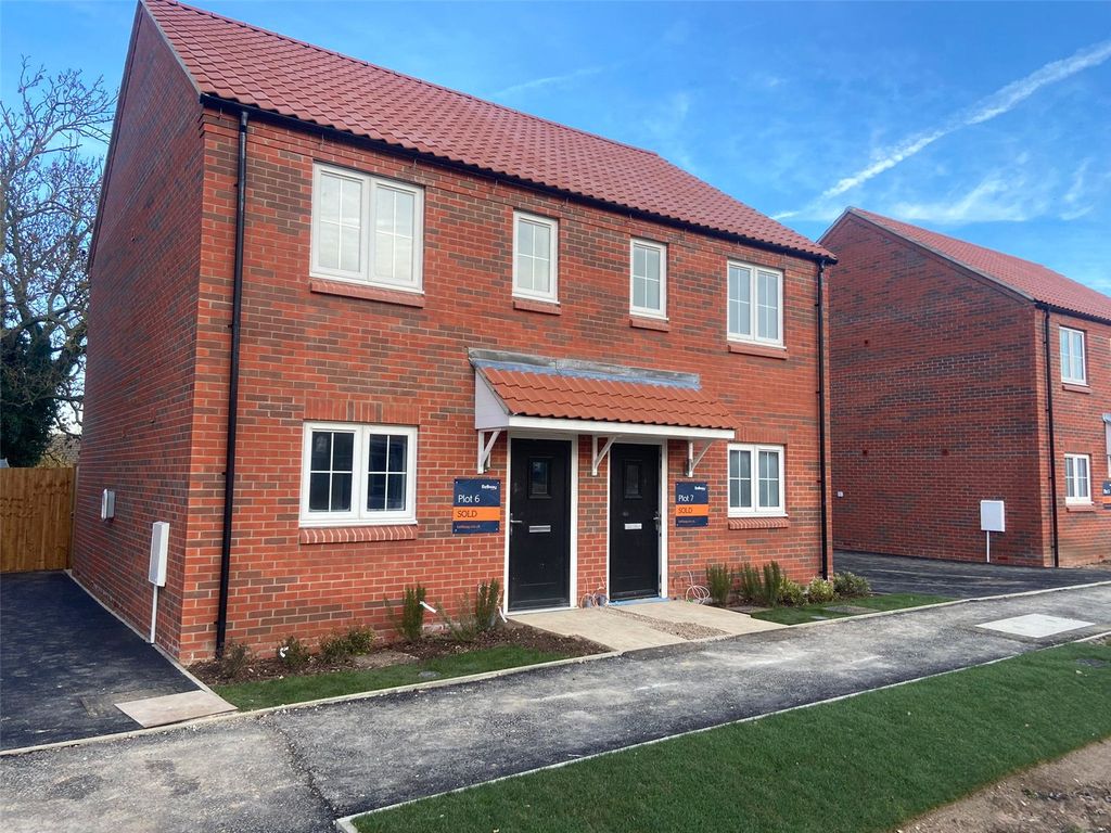 New home, 2 bed semi-detached house for sale in The Willows, Wilsford Lane, Ancaster, Grantham, Lincolnshire NG32, £87,500