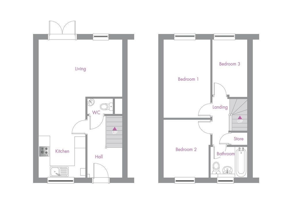 New home, 3 bed terraced house for sale in Roundhouse Way, Loughborough LE12, £128,250