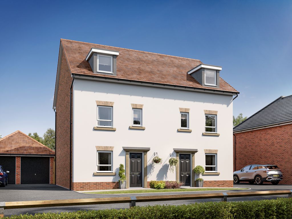 New home, 4 bed semi-detached house for sale in "Woodcote" at Bent House Lane, Durham DH1, £324,995