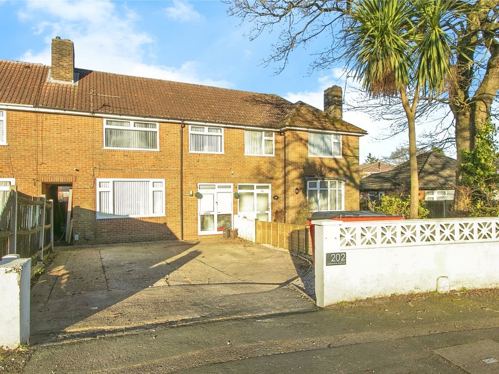 3 bed terraced house for sale in Leybourne Avenue, Bournemouth, Dorset BH10, £350,000