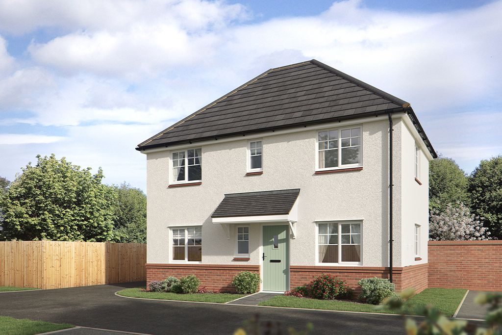New home, 3 bed detached house for sale in Locke Gardens, Llanwern NP19, £299,995