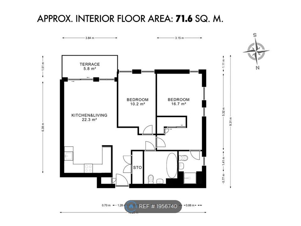 2 bed flat to rent in Skylark Point, London N4, £2,950 pcm