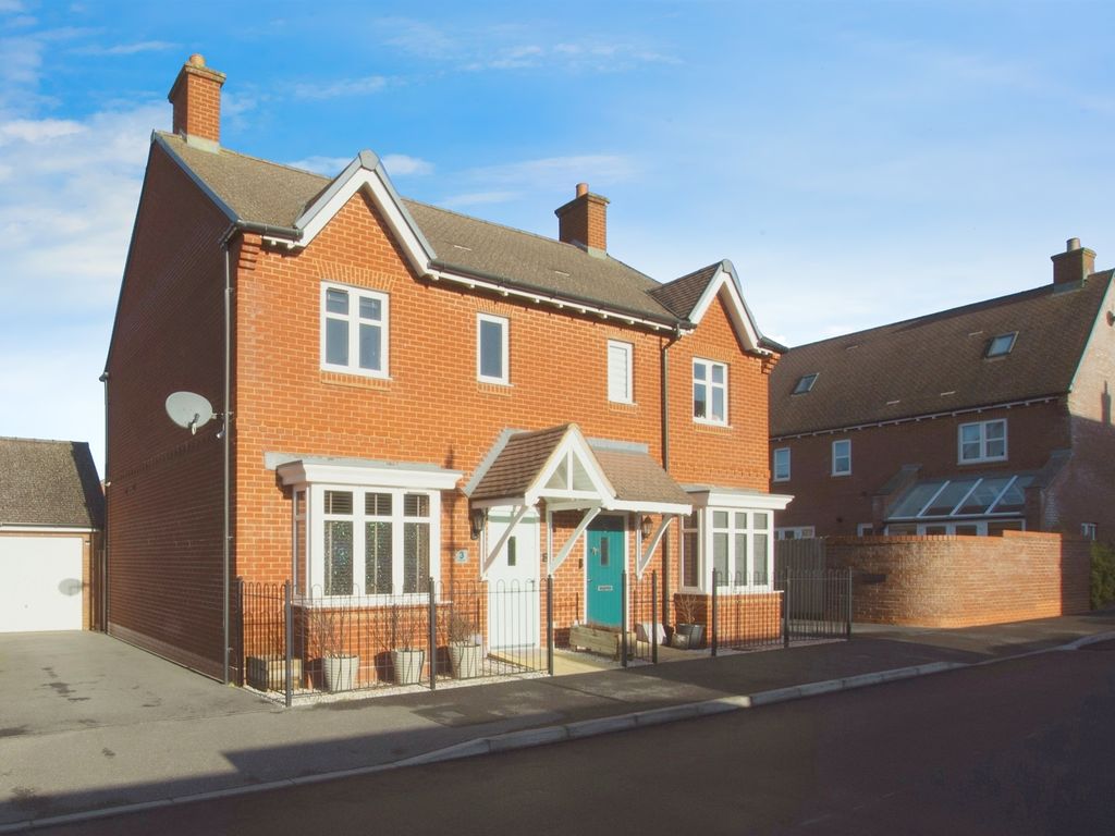 3 bed semi-detached house for sale in Lancelot Way, Amesbury, Salisbury SP4, £335,000