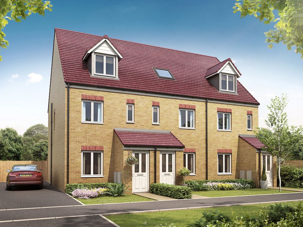 New home, 3 bed terraced house for sale in "The Carleton" at Togston Road, North Broomhill, Morpeth NE65, £122,465