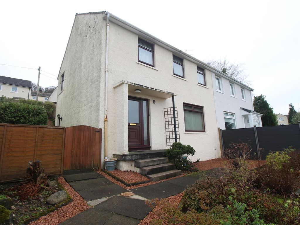 3 bed semi-detached house for sale in Lochview Road, Port Glasgow PA14, £135,000
