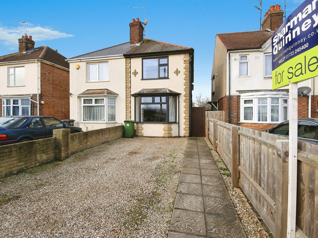 3 bed semi-detached house for sale in Peterborough Road, Farcet, Peterborough PE7, £300,000