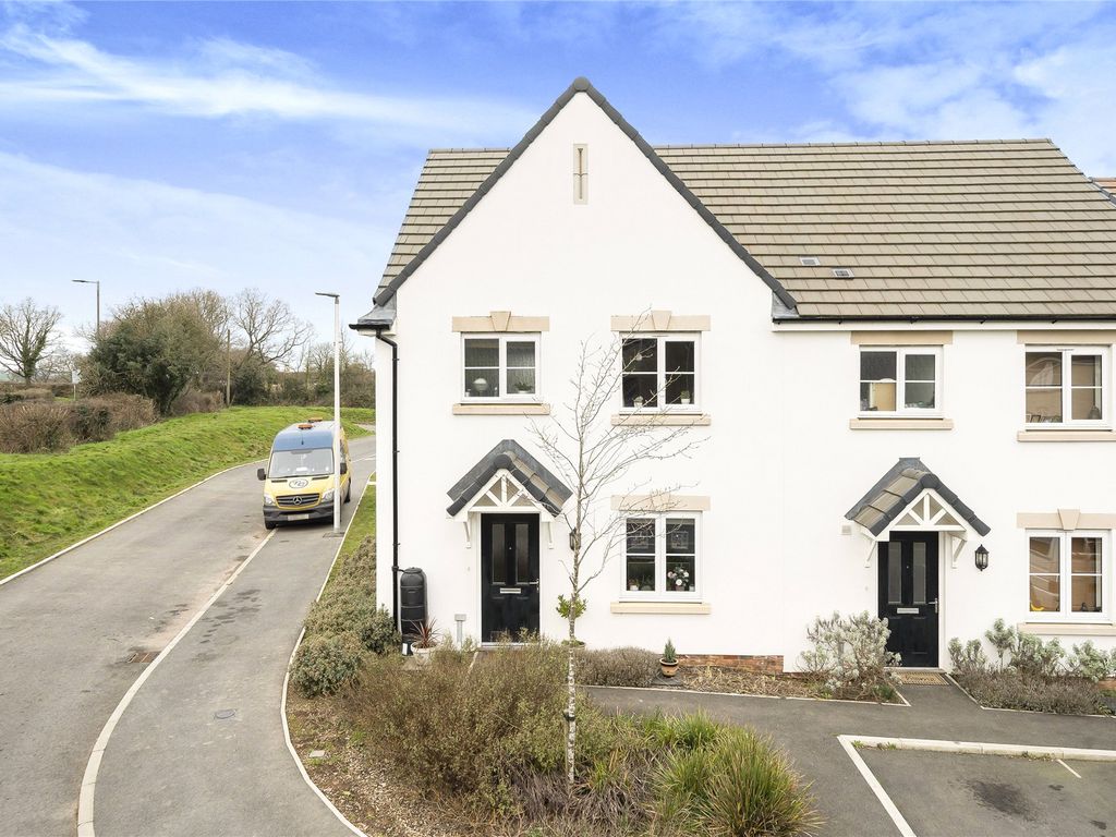New home, 3 bed terraced house for sale in Tarka Meade, Copplestone, Nr Crediton, Devon EX17, £140,000