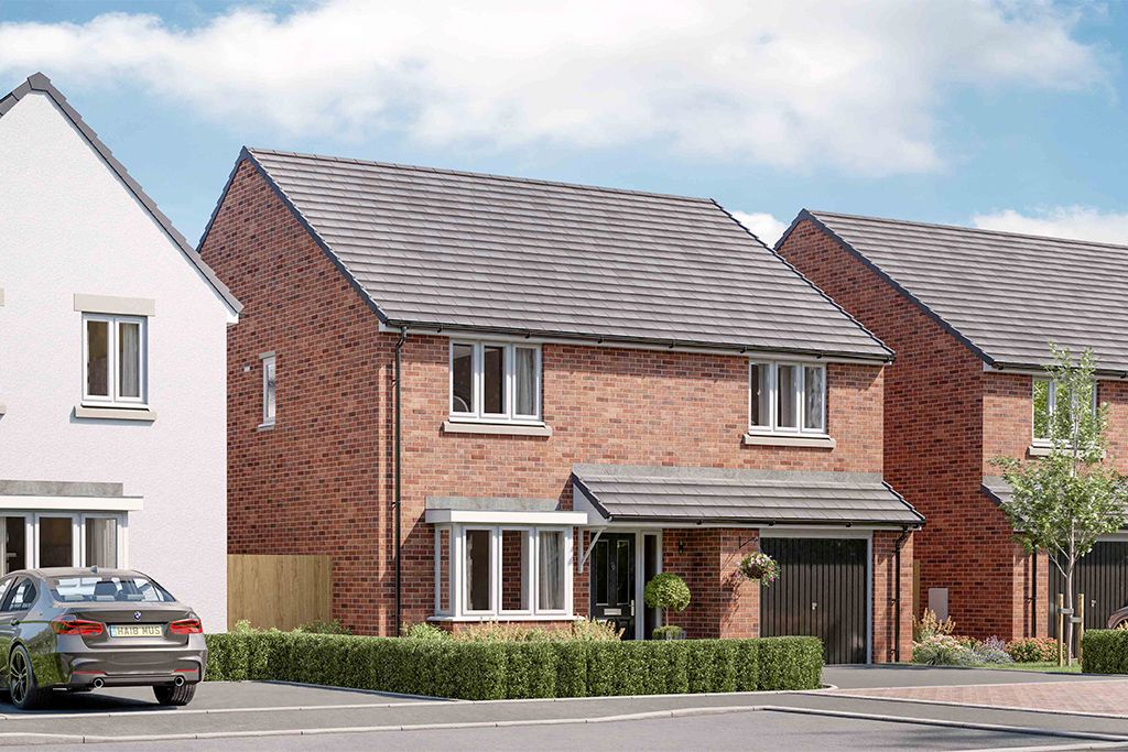 New home, 4 bed detached house for sale in "The Clumber" at Beacon Lane, Cramlington NE23, £314,995