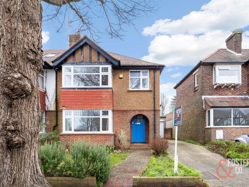 4 bed semi-detached house for sale in Hove Park Road, Hove BN3, £1,100,000
