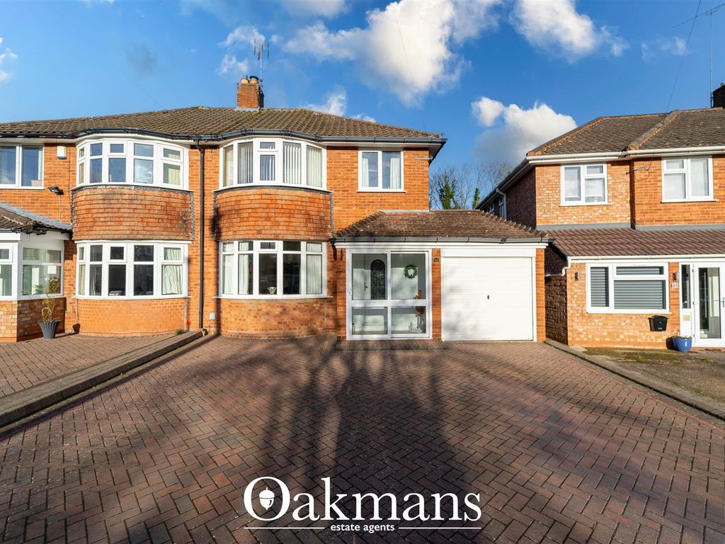 3 bed semi-detached house for sale in Rowlands Crescent, Solihull B91, £370,000