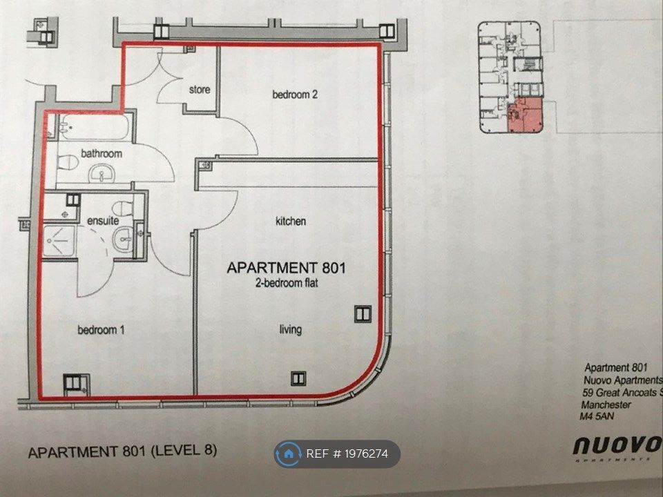 2 bed flat to rent in Great Ancoats Street, Manchester M4, £1,350 pcm