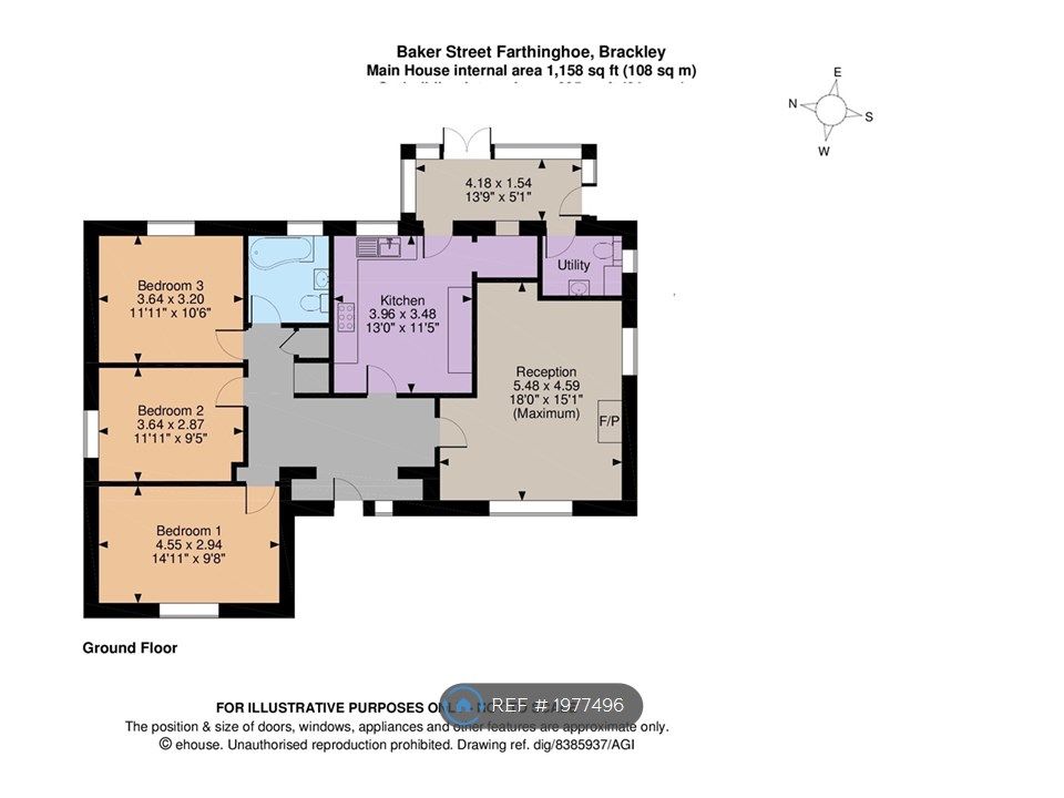 3 bed bungalow to rent in Baker Street, Farthinghoe, Brackley NN13, £1,850 pcm