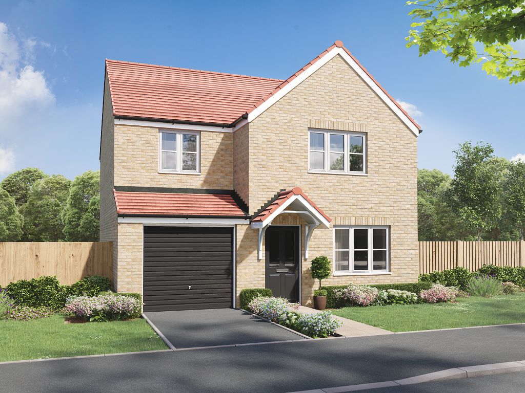 New home, 4 bed detached house for sale in "The Burnham" at 3 Archerfield Drive, Cramlington NE23, £306,950
