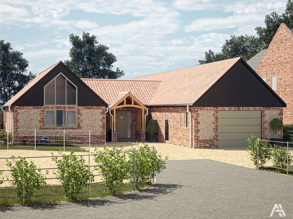 New home, 3 bed bungalow for sale in Bluebells, Shipdham Road, Carbrooke, Norfolk IP25, £725,000