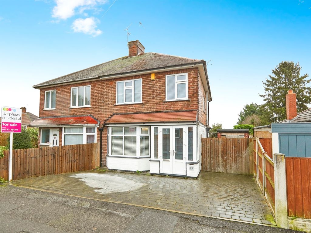 3 bed semi-detached house for sale in Rupert Road, Chaddesden, Derby DE21, £245,000
