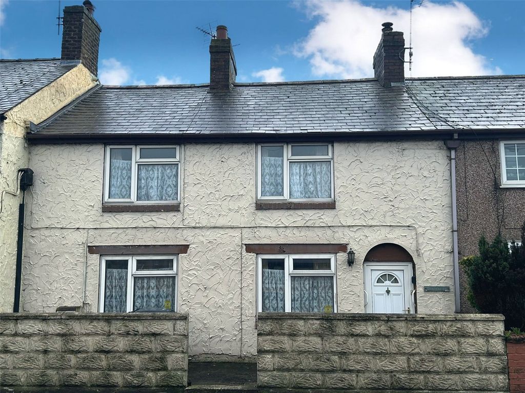 3 bed terraced house for sale in Main Road, New Brighton, Mold, Flintshire CH7, £90,000
