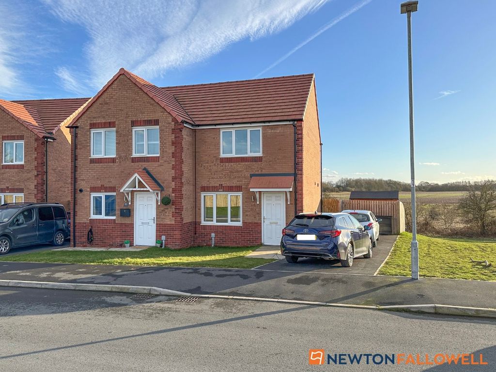 2 bed semi-detached house for sale in Sir Brian Way, Bilsthorpe, Newark NG22, £101,750