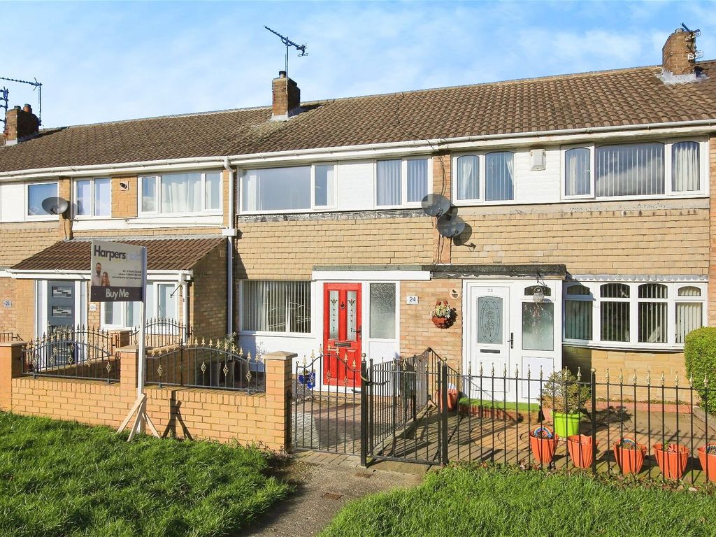 3 bed terraced house for sale in Barnston, Ashington NE63, £120,000