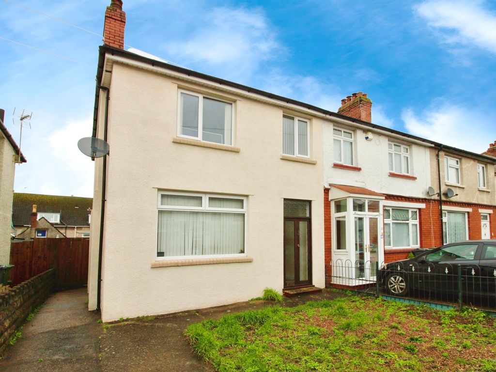 3 bed end terrace house for sale in Linden Grove, Rumney, Cardiff CF3, £240,000