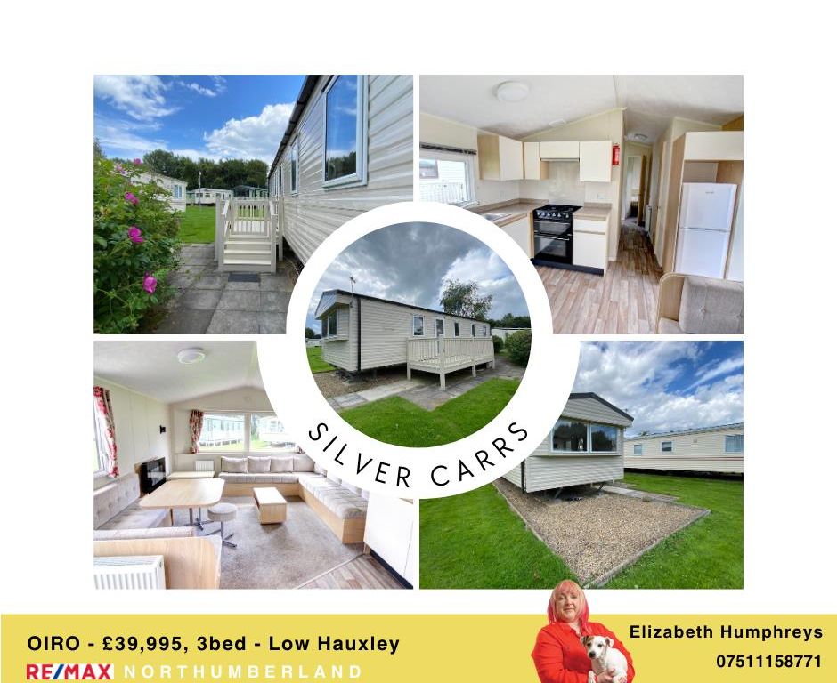 3 bed lodge for sale in Silver Carrs Holiday Park, Hauxley Links, Low Hauxley, Morpeth NE65, £39,995
