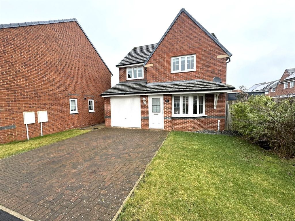 3 bed detached house for sale in Morgan Drive, Whitworth, Spennymoor, Durham DL16, £200,000