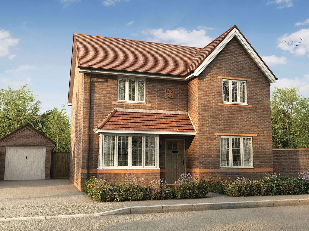 New home, 4 bed detached house for sale in "The Harwood" at Coubert Crescent, Glebe Farm, Milton Keynes MK17, £600,000
